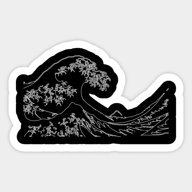 The Great Wave Hokusai Sticker by Junnio